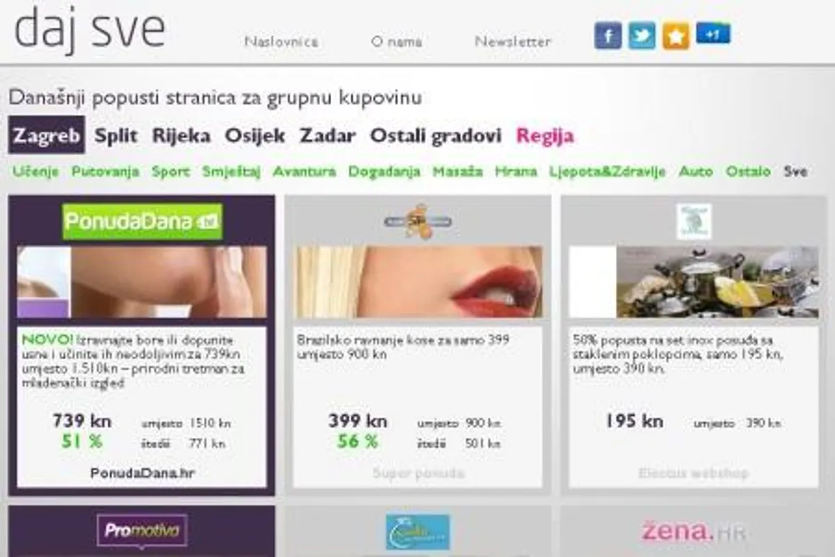 dajsve.com - grupna kupovina na jednom mjestu