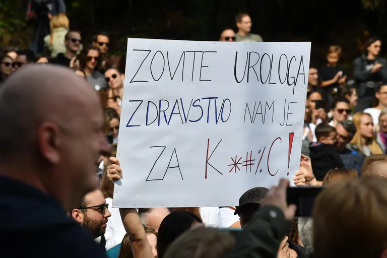 Prosvjed liječnika u Zagrebu
