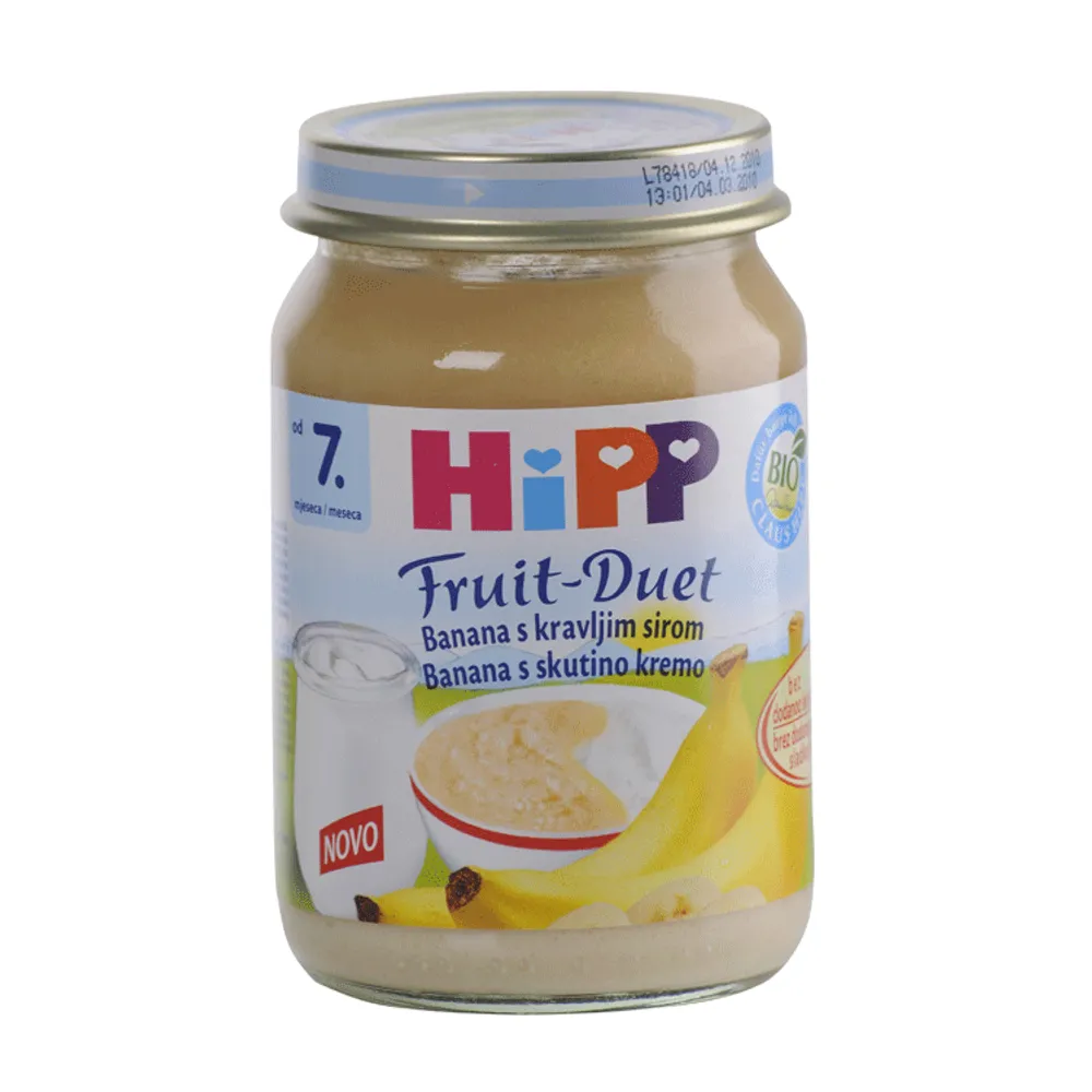 Hipp kašica voćni duet banana sir 160 g