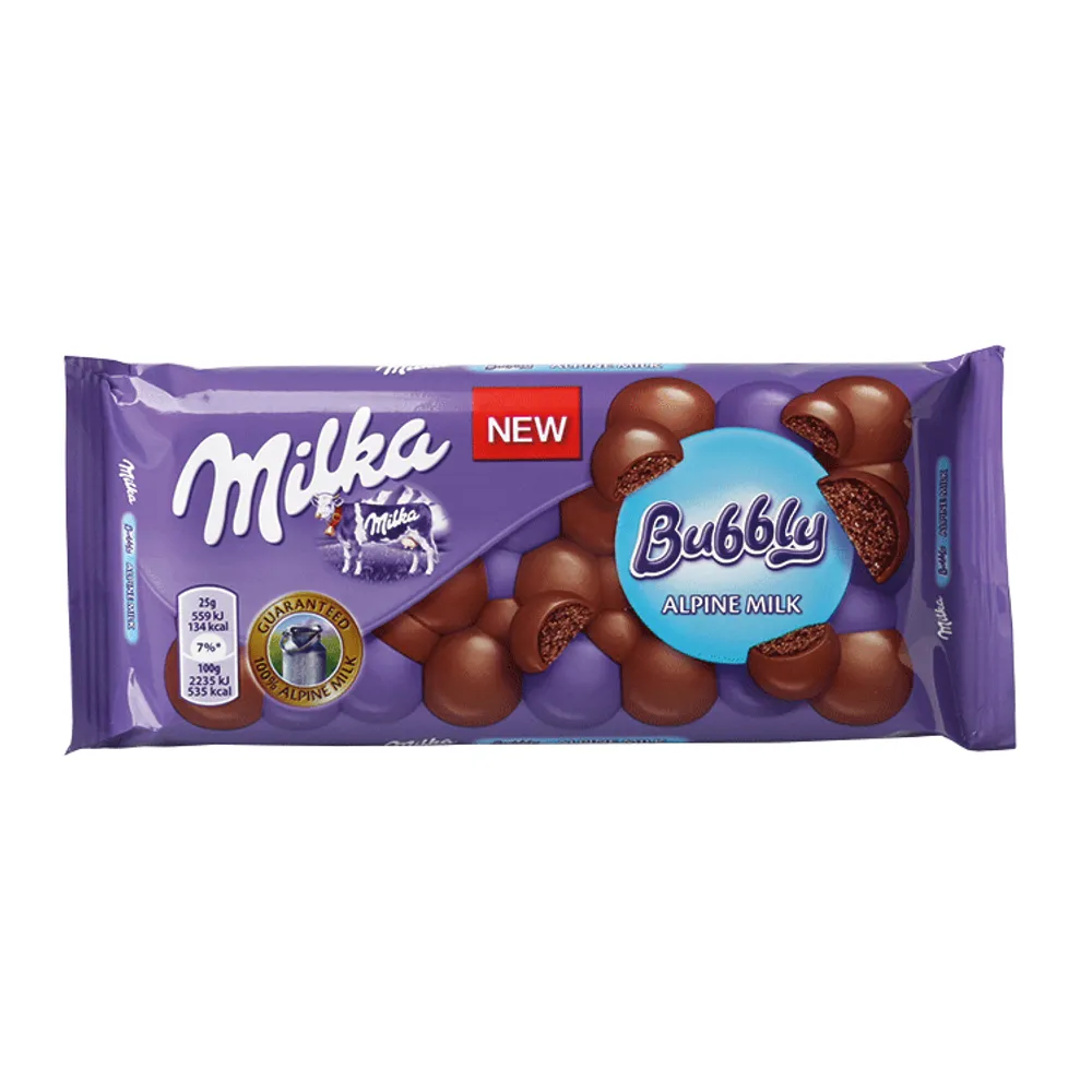 Čokolada Milka bubbly milk 100g