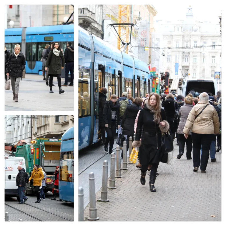 Gužva u središtu Zagreba: Građani primorani pješačiti zbog zastoja tramvaja koji su ostali bez struje