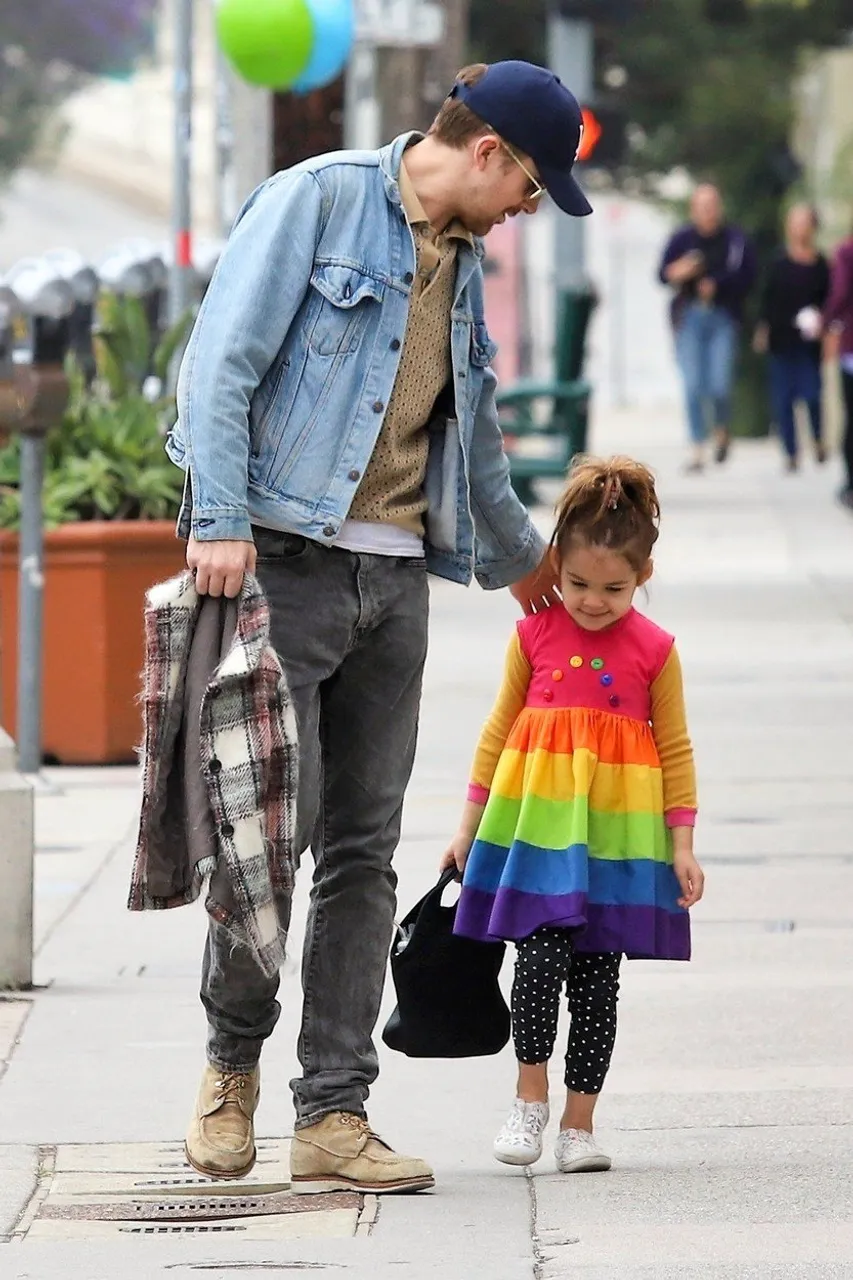 *EXCLUSIVE* Ryan Gosling takes his little rainbow Esmeralda out for a stroll in Los Angeles