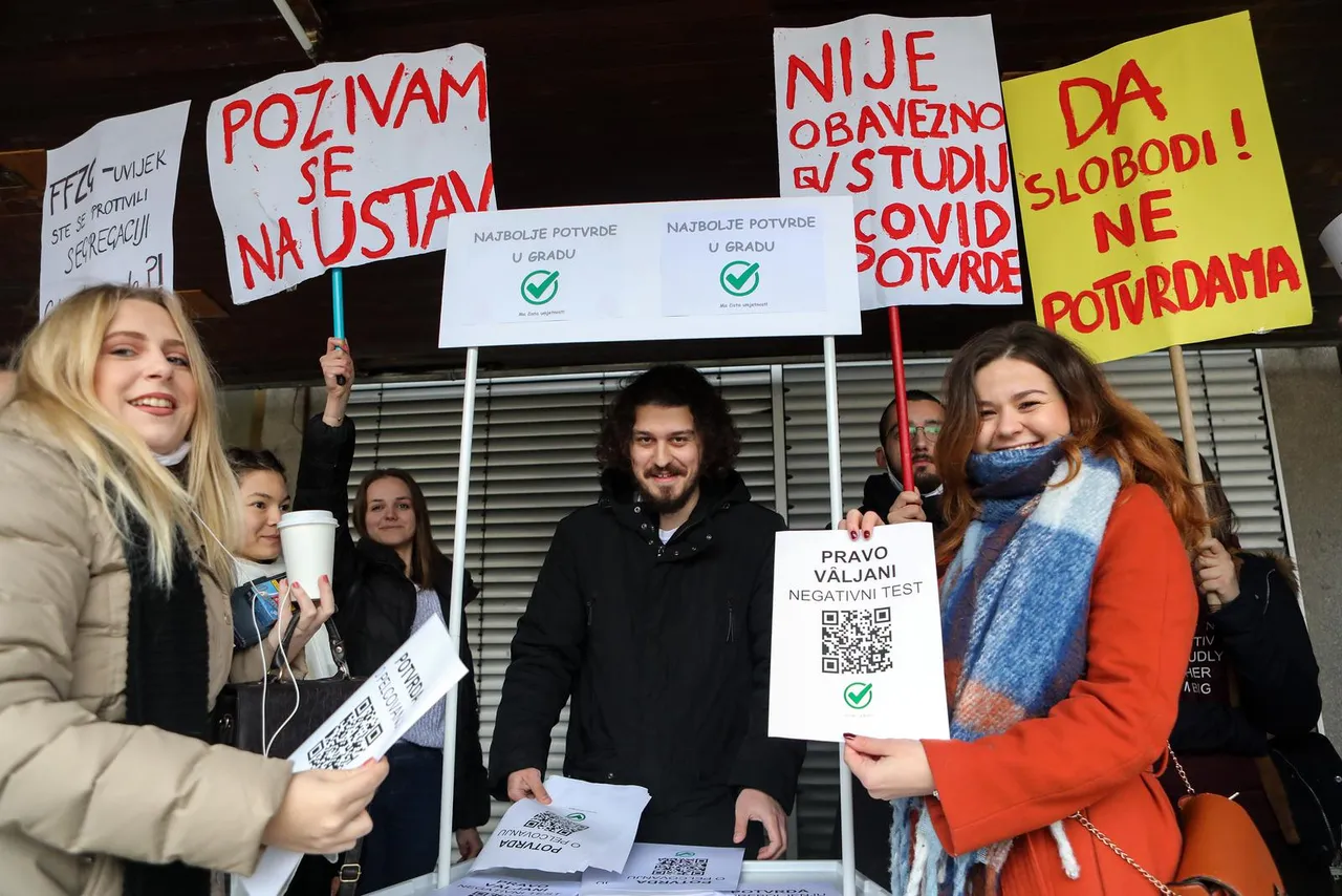 Prosvjed na Filozofskom fakultetu u Zagrebu