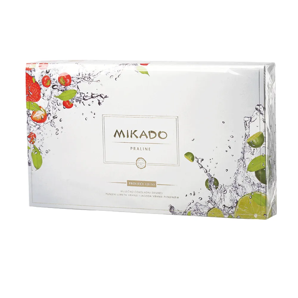 Bombonjera Mikado limeta/jagoda 110g