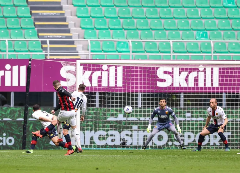 Italian football Serie A match - AC Milan vs Genoa CFC