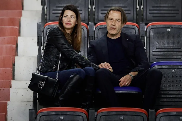 Split: Hajdukov trener Paolo Tramezzani sa suprugom Elisom nakon utakmice na tribini