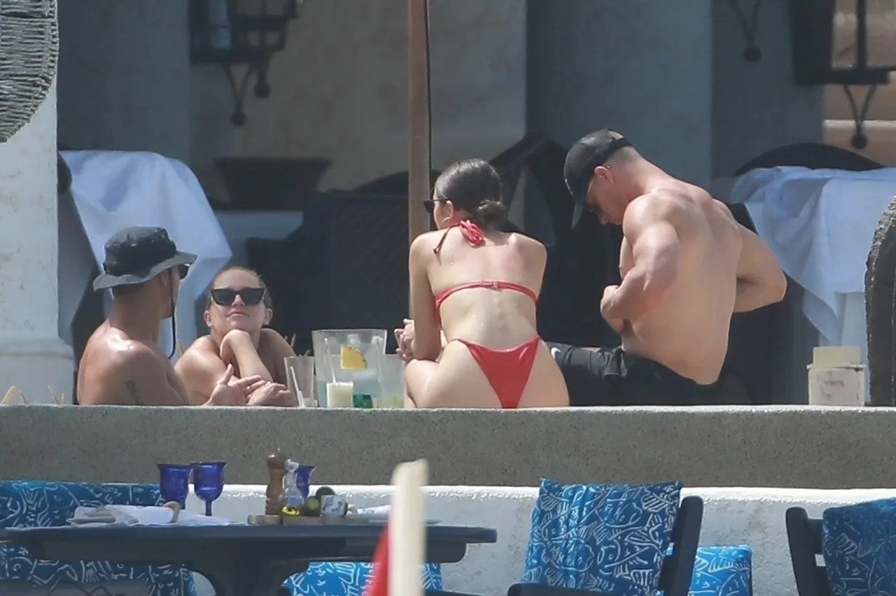 *EXCLUSIVE* Olivia Culpo Hold Hands In Mexico With Panthers Running Back Christian McCaffrey **WEB MUST CALL FOR PRICING**