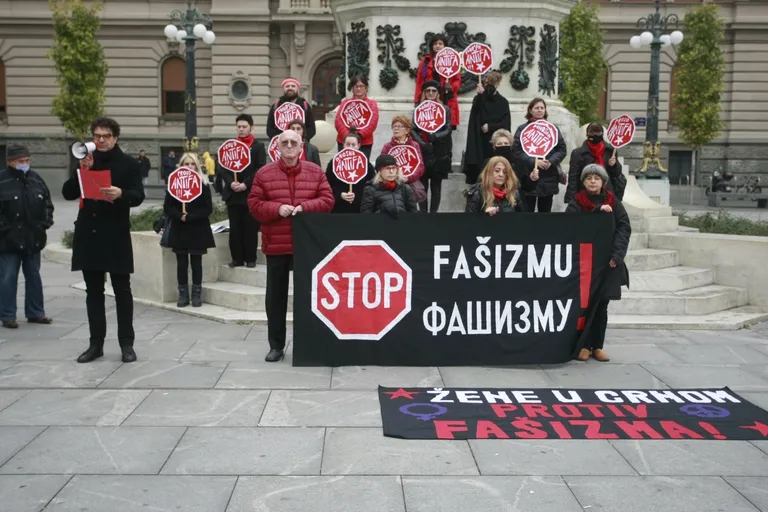 Beograd: Akcija "Stop fasizmu" povodom Međunarodnog dana borbe protiv fašizma i antisemitizma