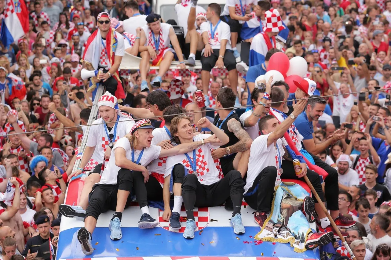 Doček reprezentacije nakon osvajanja srebrne medalje na Svjetskom prvenstvu u Rusiji 2018.