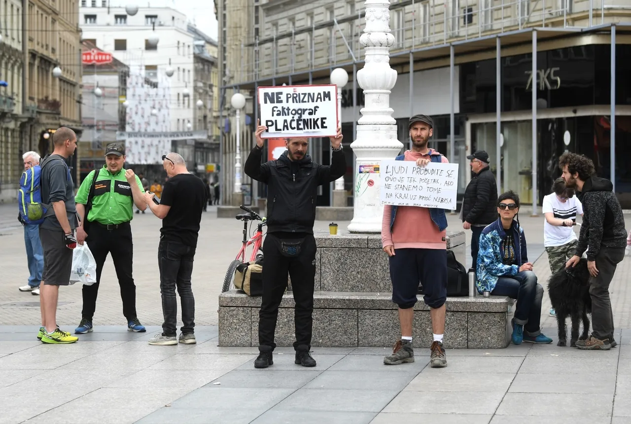 Prosvjed protiv 5G mreže i cjepiva u Zagrebu