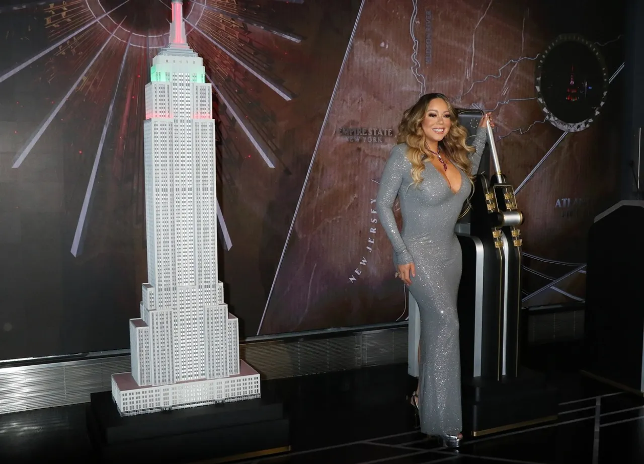 Mariah Carey Lights The Empire State Building In Celebration Of The 25th Anniversary Of "All I Want For Christmas Is You"