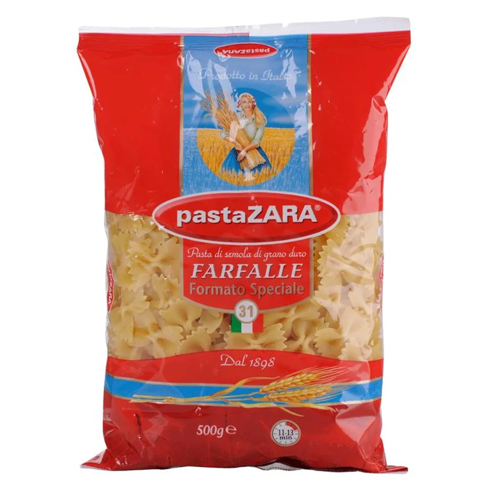 Tijesto farfalle 31 500 g Zara