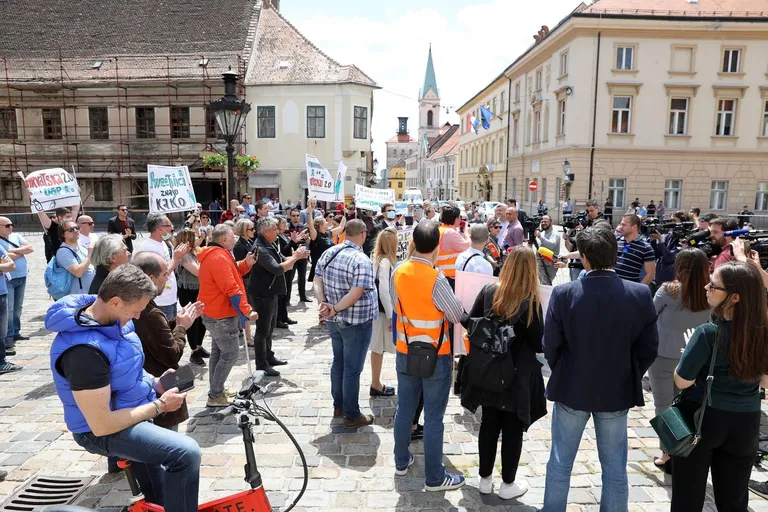 Prosvjed Udruge Glas poduzetnika u Zagrebu