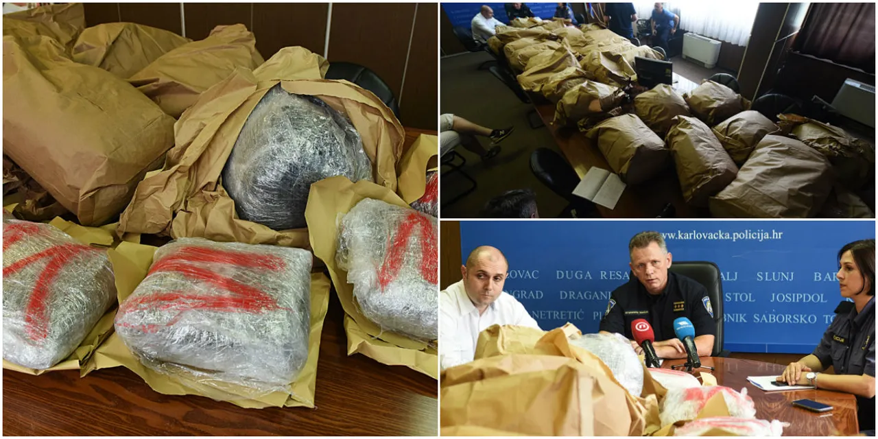 Kakv ulov karlovačke policije: Dežurali u lovu na migrante pa zaplijenili 136 kilograma marihuane!