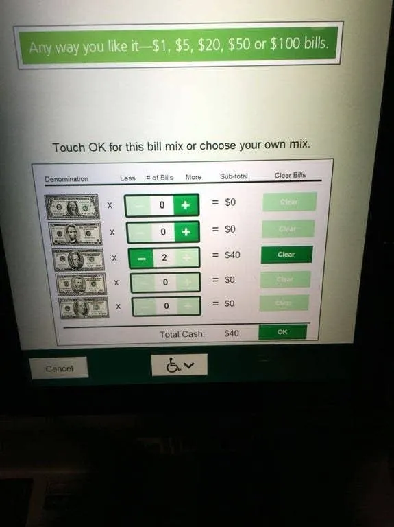 Bankomat pomoću kojeg birate željene novčanice
