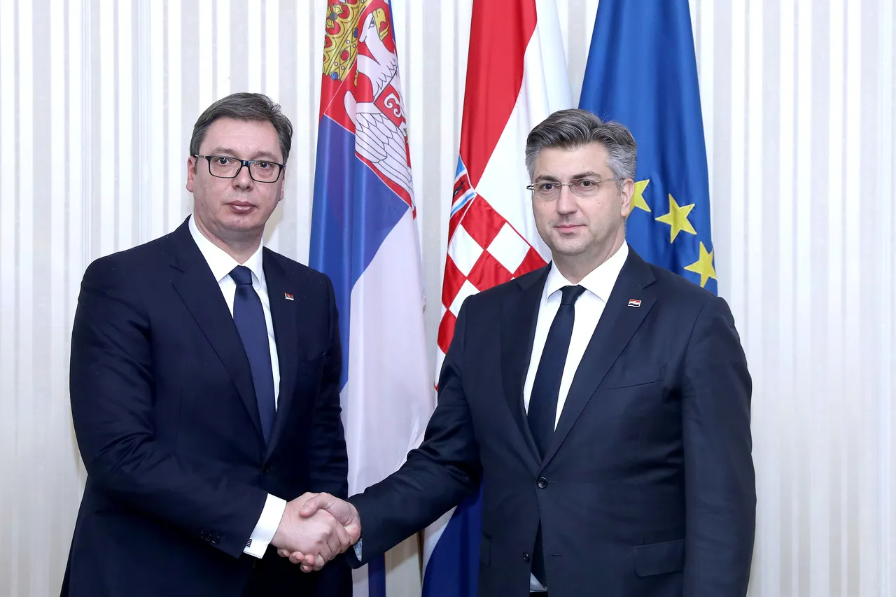 Andrej Plenkovic susreo se s predsjednikom Republike Srbije Aleksandrom Vučićem