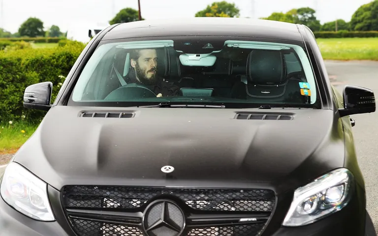 Manchester United players arrive at Carrington Training Complex