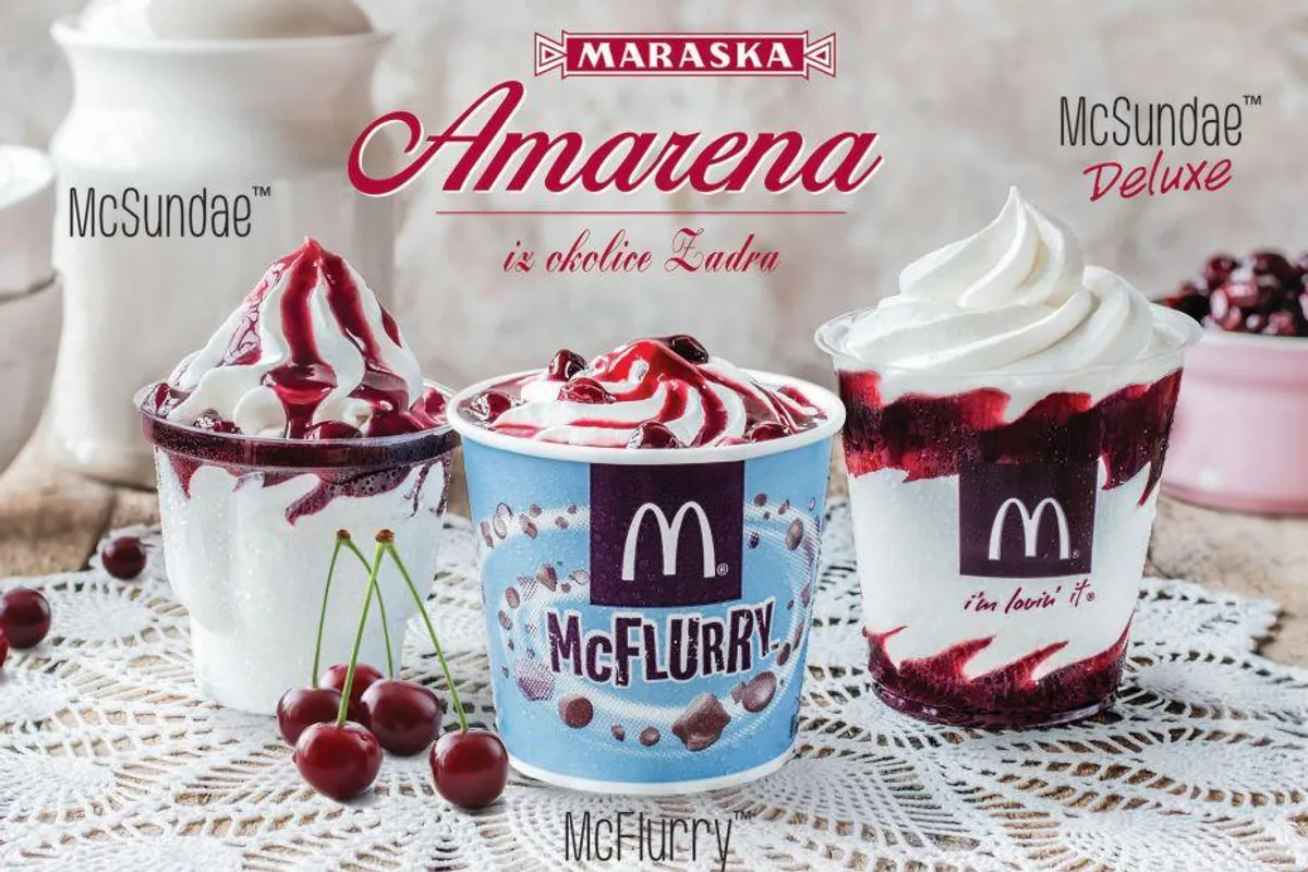 Probaj mu odoljeti! McDonald's Amarena - sladoled sa sočnom višnjom iz okolice Zadra