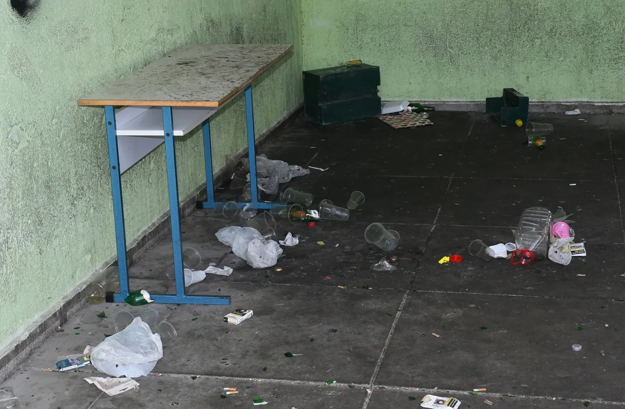 Ovako se ponašaju naši gimnazijalci: Ispred škole ostavili hrpu čaša, flaša, potrgane stolove i stolice...