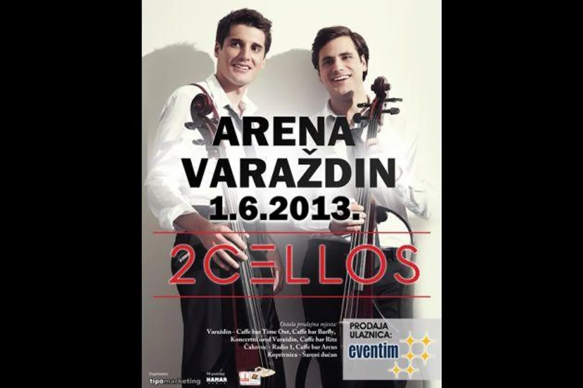 Rasprodane ulaznice VIP parter i Tribina Plus za koncert 2CELLOS u Varaždinu!!!