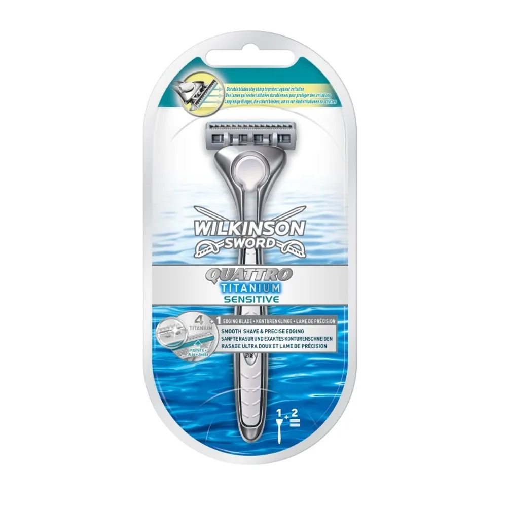 Wilkinson Sword Quattro Titanium Sensitive brijač za muškarce