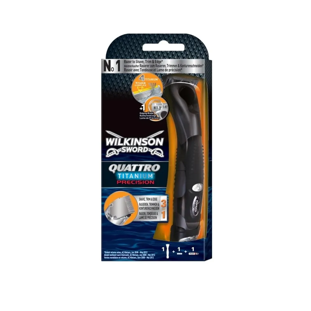 Wilkinson Sword Quattro Titanium Precision Carbon brijač za muškarce