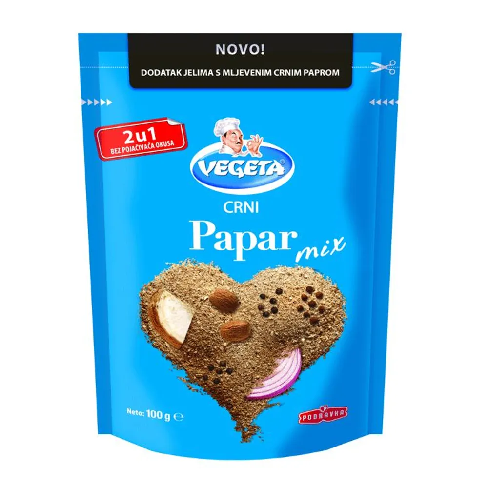 Vegeta crni papar mix 100 g vrećica Podravka