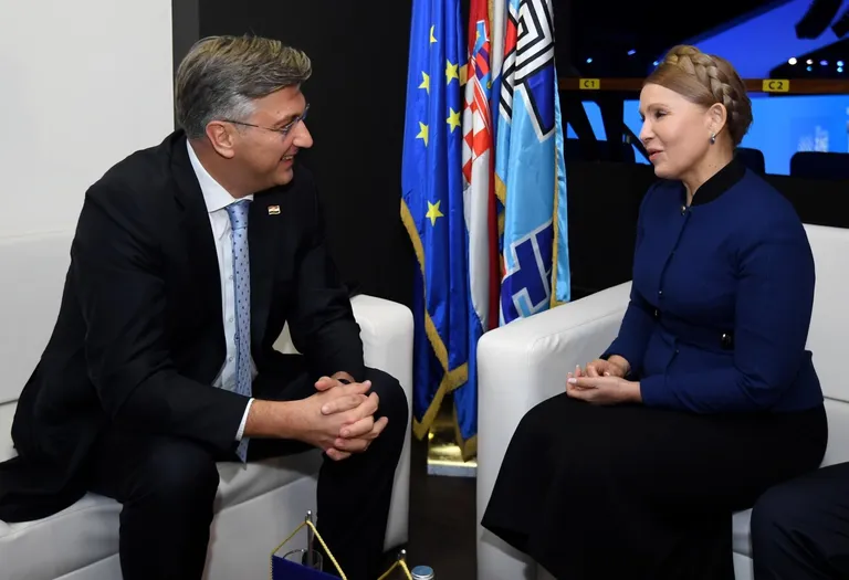 Zagreb: Bilateralni sastanak premijera Andreja Plenkovića s Juliom Timošenko