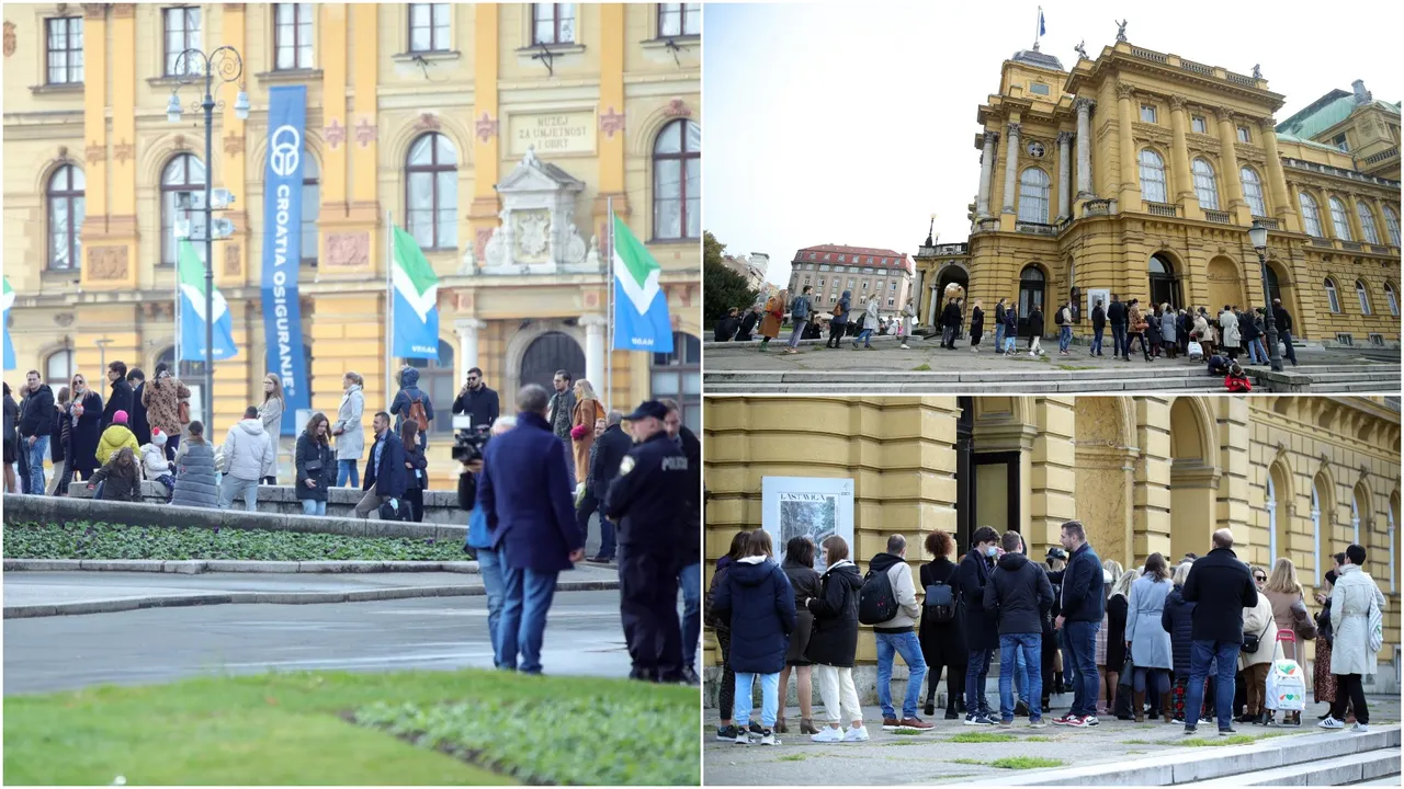 Zagreb: Gužva ispred HNK jer je krenula prodaja ulaznica za balet Orašar