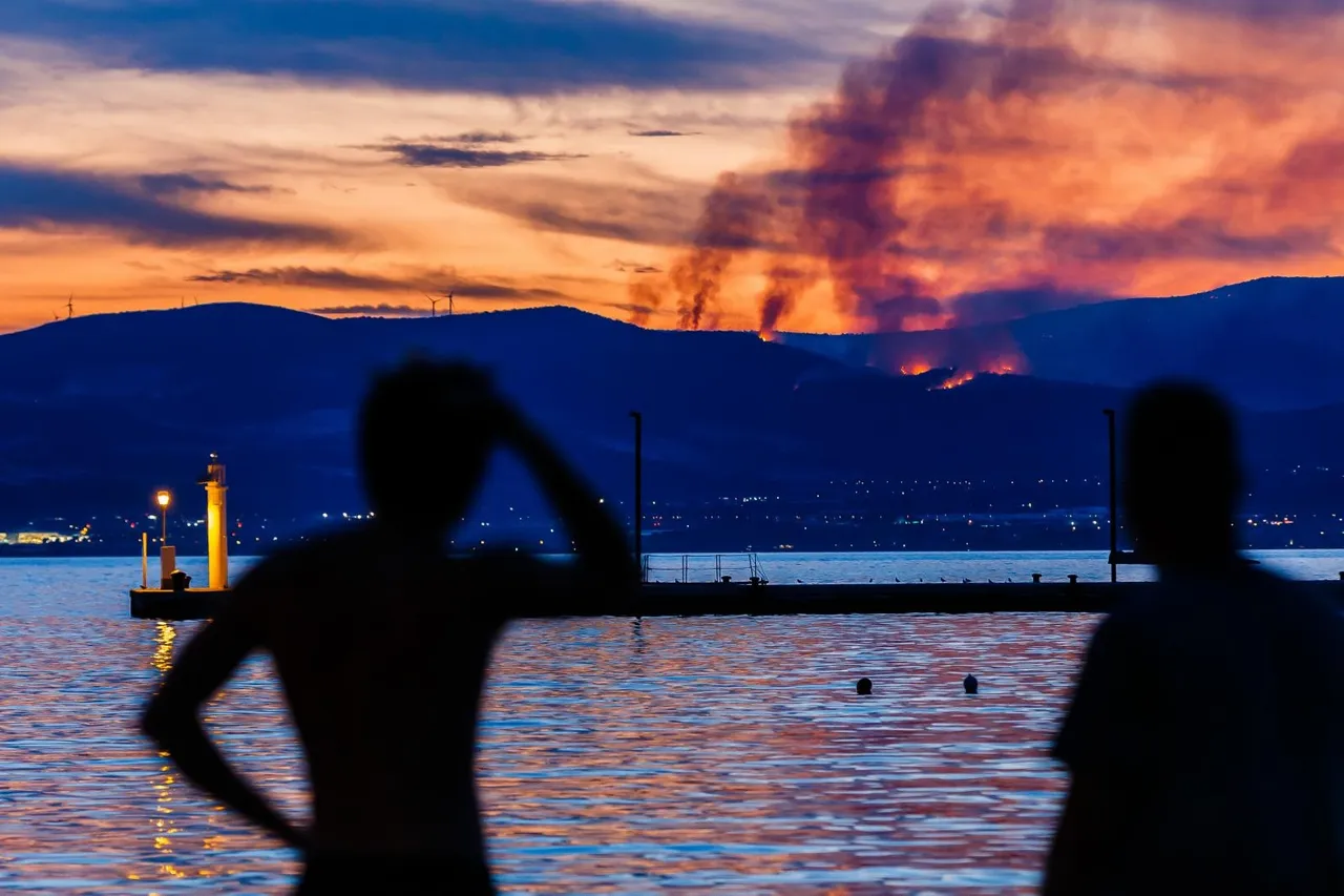 Pogled na požar iz Splita