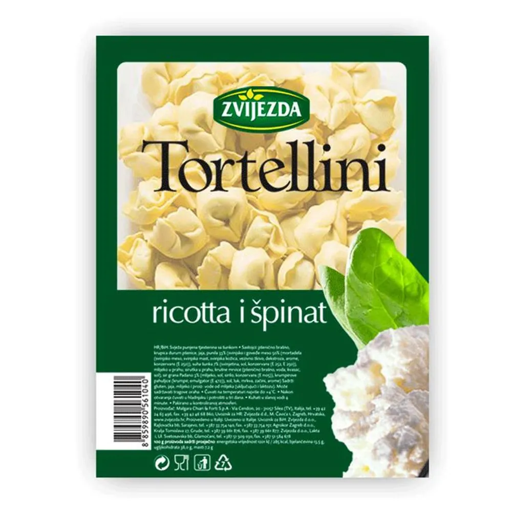 Tortellini s riccotti špinatom 250 g Zvijezda