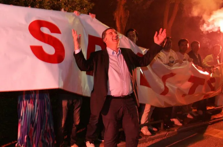 Slavlje Ive Baldasara s građanima nakon pobjede u Splitu