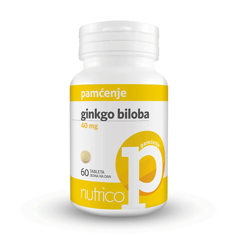 Nutrico ginkgo biloba 40mg 60 tableta