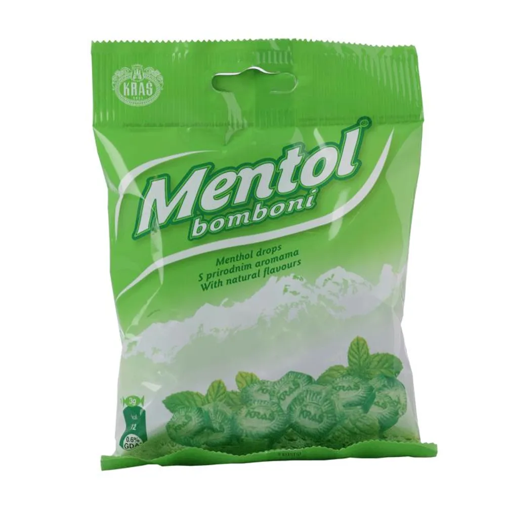 Bombon mentol zeleni 100 g Kraš